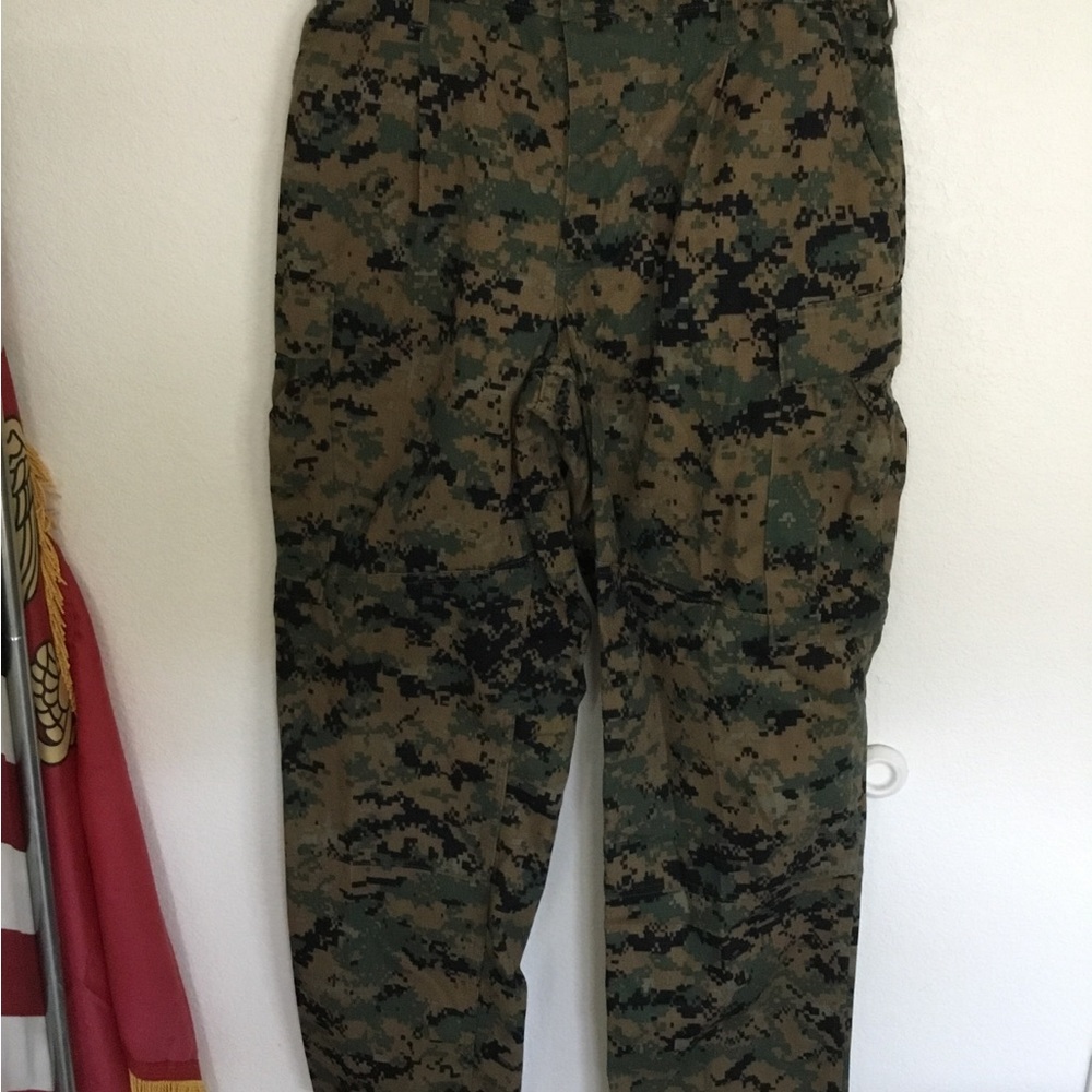 Marine corps woodland marpat combat trousers size medium short excellent